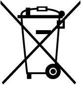 simbolo del bidone della spazzatura barrato