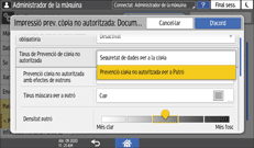 Il·lustració de pantalla del tauler d'operacions