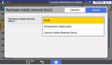 Il·lustració de pantalla del tauler d'operacions