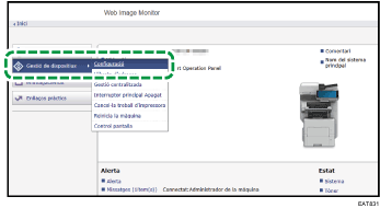Il·lustració de la pantalla del navegador web