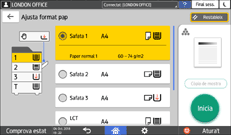 Il·lustració de pantalla del tauler d'operacions