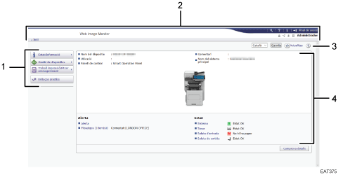 Il·lustració de la pantalla del navegador web (il·lustració de referència enumerada)