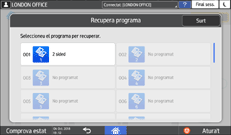 Il·lustració de pantalla del tauler d'operacions