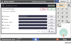 Ilustrace ovládacího panelu