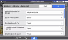 Ilustrace ovládacího panelu