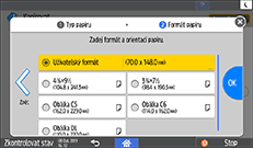 Ilustrace ovládacího panelu