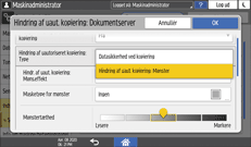 Operation panel screen illustration