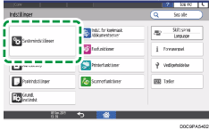 Operation panel screen illustration