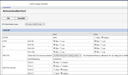 Illustration af skærmbillede i webbrowser