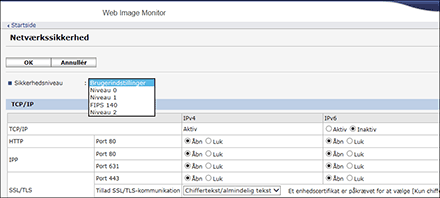 Illustration af skærmbillede i webbrowser