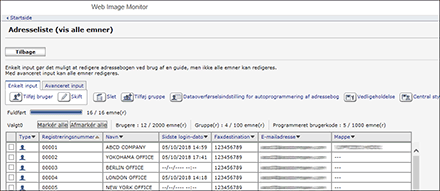 Illustration af skærmbillede i webbrowser