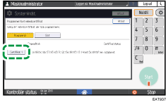 Operation panel screen illustration