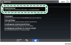 Operation panel screen illustration