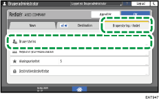 Operation panel screen illustration
