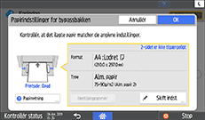 Operation panel screen illustration