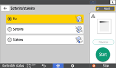 Operation panel screen illustration