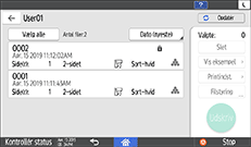 Operation panel screen illustration