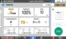 Operation panel screen illustration