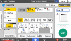 Operation panel screen illustration