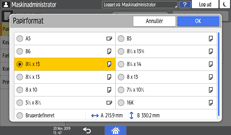 Operation panel screen illustration