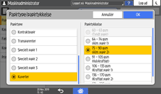 Operation panel screen illustration