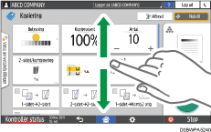 Operation panel screen illustration