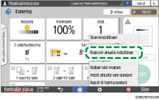 Operation panel screen illustration