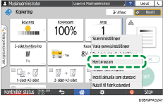 Operation panel screen illustration