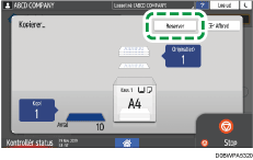 Operation panel screen illustration