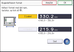 Operation panel screen illustration