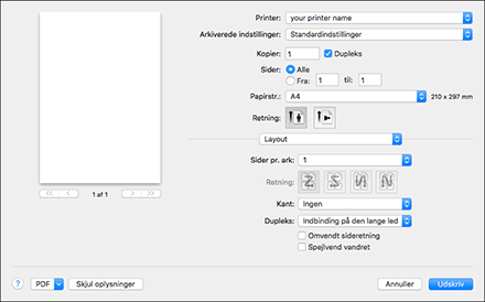 Illustration af driverskærmbillede