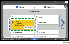 Operation panel screen illustration