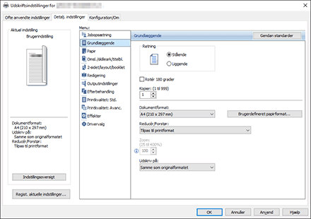 Illustration af driverskærmbillede