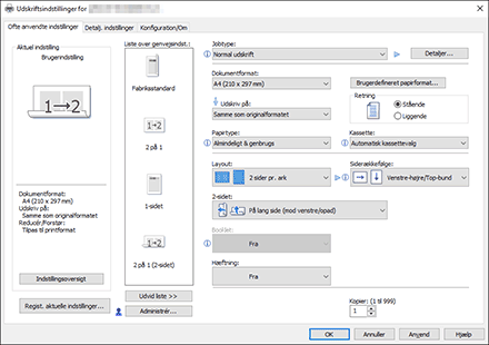 Illustration af driverskærmbillede