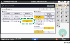 Operation panel screen illustration