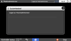 Operation panel screen illustration