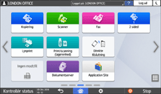 Operation panel screen illustration