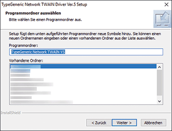 Abbildung Treiberbildschirm