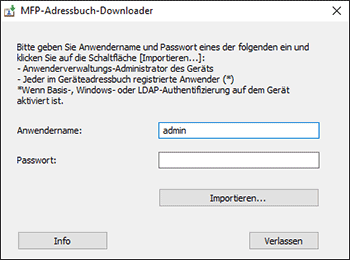 Abbildung Treiberbildschirm