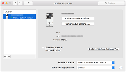 Abbildung Treiberbildschirm