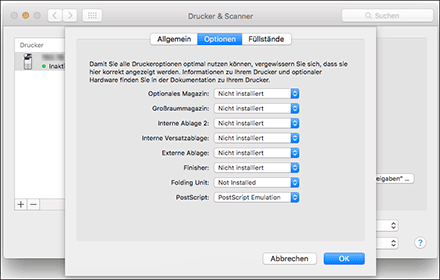 Abbildung Treiberbildschirm