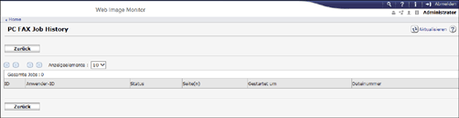 Webbrowser-Bildschirmdarstellung