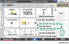 Abbildung Bedienfeld-Display