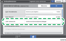 Abbildung Bedienfeld-Display