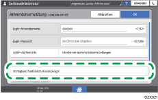Abbildung Bedienfeld-Display