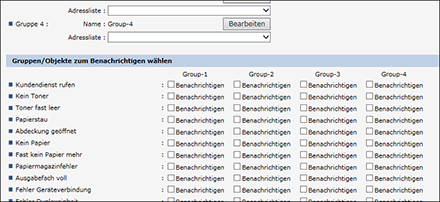 Webbrowser-Bildschirmdarstellung
