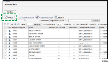 Webbrowser-Bildschirmdarstellung