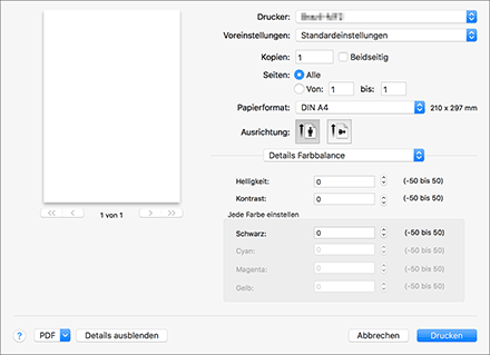 Abbildung Treiberbildschirm