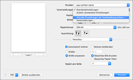 Abbildung Treiberbildschirm