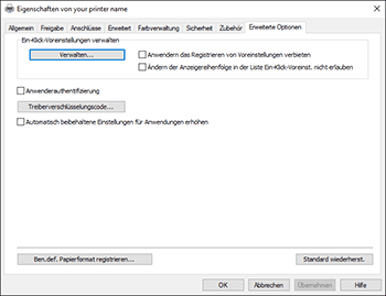 Abbildung Treiberbildschirm